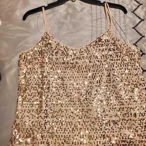 Ladies Medium Vince Camuto Light pink sequin tank top